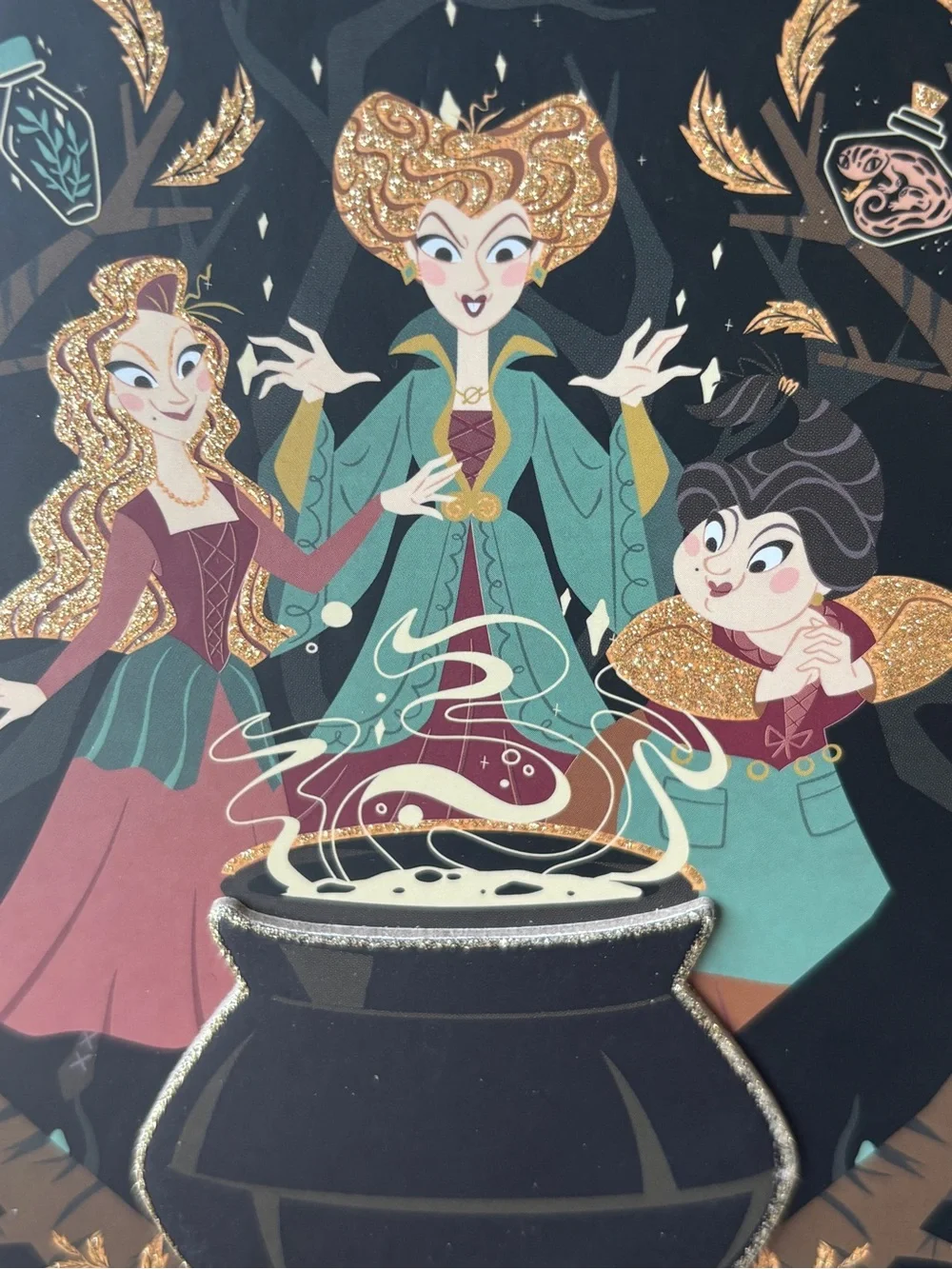 Disney Hocus Pocus Eyeshadow Palette - Black, Gold, Green, Pink